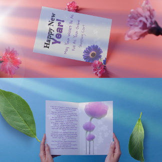 Roligt Gott Nytt År 2026 Citatshoppingdesign Kort