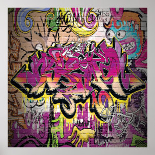 Roligt Graffiti ord konsthandlare poster
