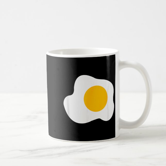 Roligt Grafiskt Stekt Ägg för Äggtjusare  Kaffemugg (Höger)