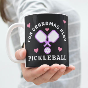Roligt Grandmas Play Pickleball Kaffemugg