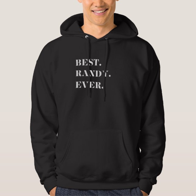 Roligt Graphic-Best. Randy. Aldrig. Hoodie (Framsida)