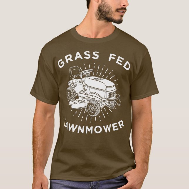 Roligt Gräsmatta Mower Landscaping Mower T Shirt (Framsida)