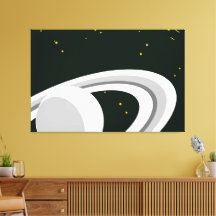 Roligt Grått lörn Planet Ringar Grönt Outerspace