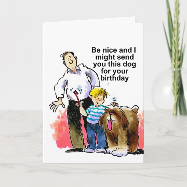 roligt grattis på födelsedagen önskar kort (Framsida)