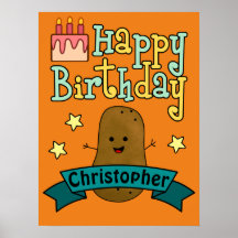 Roligt Grattis på födelsedagen Potato Personlig Po