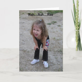 Roligt grattis på födelsedagenhälsningkort Rah Rah Kort