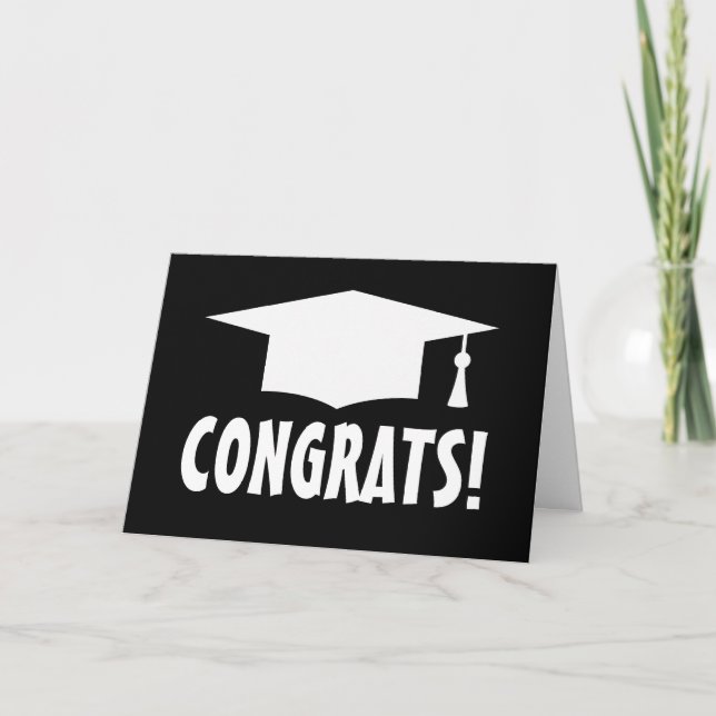 Roligt gratulations examenshälsning kort (Framsida)