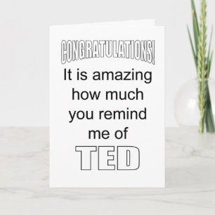 roligt gratulerar Ted Kort