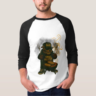 Roligt Grill huvud-BBQ T Shirt