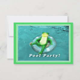 Roligt grodabassängparty inbjudningar