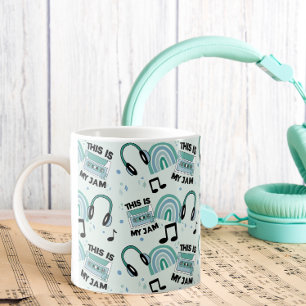 Roligt Grönt Boys Music Älskare Kaffemugg