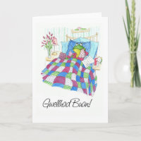 Roligt Grönt Frog Get well Card, Welsh Hälsning