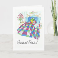 Roligt Grönt Frog Get well Snart Italy Hälsning