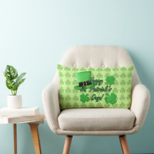Roligt grönt topp hatt Shamrocks Patricks Day