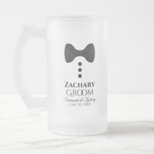 Roligt Groom Black Tie Tuxedo Frosted Beer Mugg