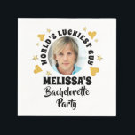 Roligt Grooms Ansikte Photo Bachelorette Party Pappersservett<br><div class="desc">Roligt personlig-gruppens ansikte-bachelorette-partidesign. Designad av Thisisnotme©</div>