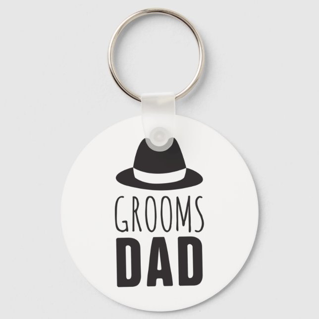Roligt Grooms Pappa Groomsman Gift Brudens sida Br Nyckelring (Framsida)