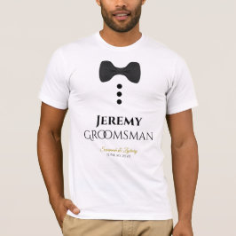 Roligt Groomsman Black Tie Bröllop T-shirt