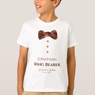 Roligt Groomsman golden Tie Bröllop T Shirt
