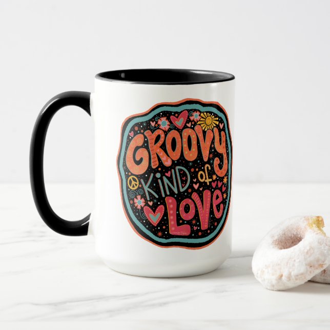 Roligt Groovy SpG-Kärlek-inspiration Mugg (Med munk)