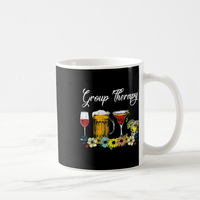Roligt Group Therapy Blommigt Drink Gles Mental He Kaffemugg (Höger)