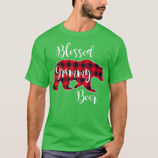 Roligt GrR för bläck Grammy Bear Red Buffalo Check T Shirt
