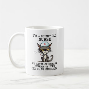 Roligt Grumpy Old Nurse Kaffemugg