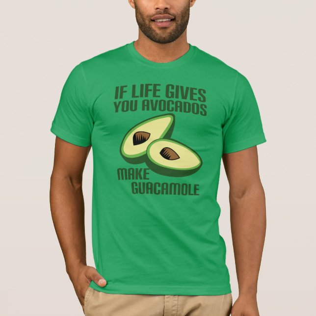 Roligt Guacamoleavokadoskämt T-shirt (Framsida)