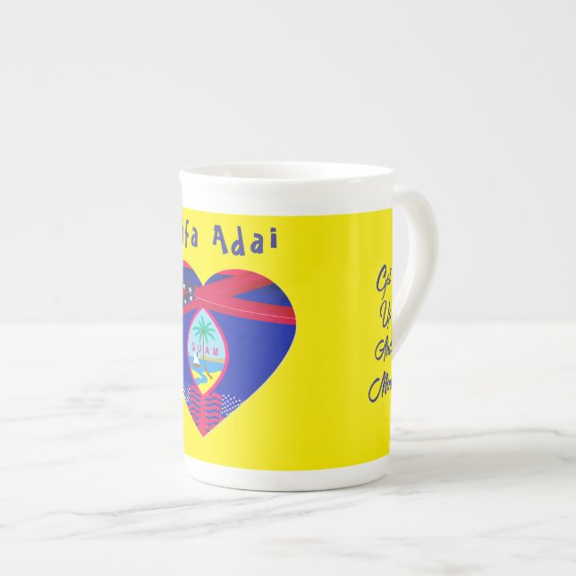 Roligt-Guam-kaffetid Benporslin Mugg (Framsida höger)