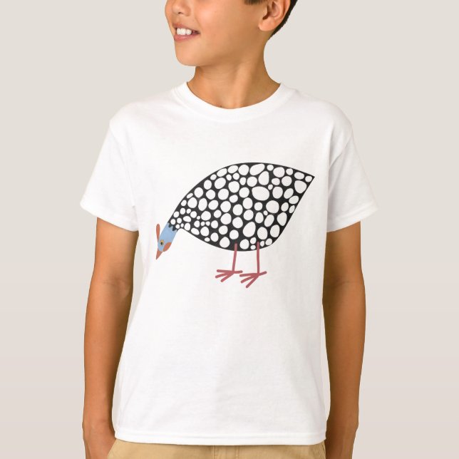 Roligt Guinea Hen Bird T Shirt (Framsida)