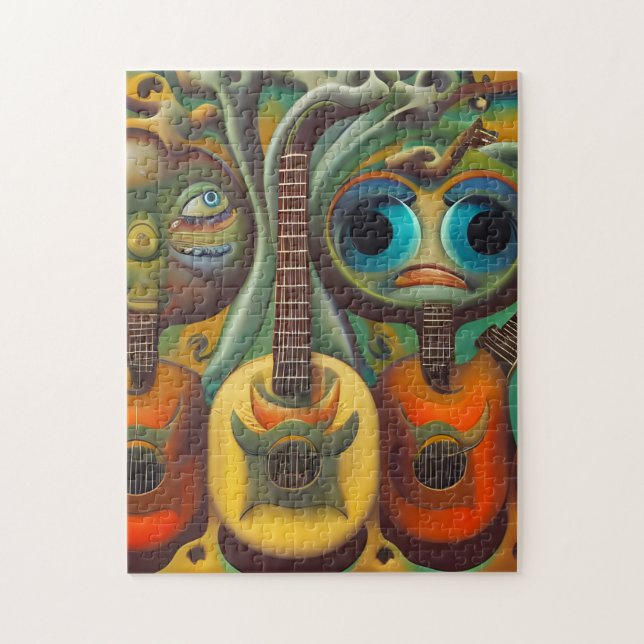 Roligt Guitar Pussel (Vertikal)