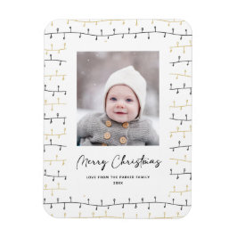 Roligt Guld Black jul Ornaments Simple White Magnet