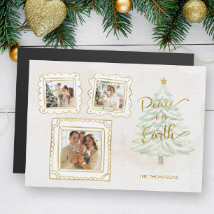 Roligt Guld Doodle Ram Peace on Earth 3-Photo