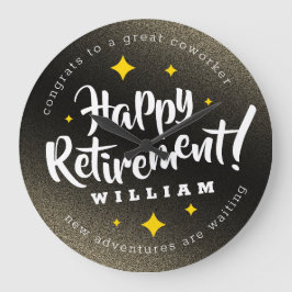 Roligt Guld Stars Pension Nya Äventyr Stor Klocka