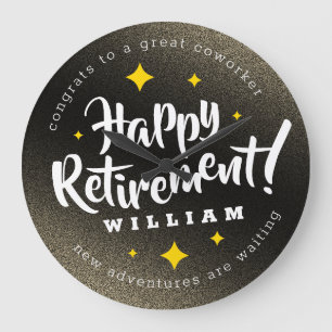 Roligt Guld Stars Pension Nya Äventyr Stor Klocka