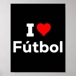 Roligt Gullet Jag Hjärtar Kärlek Fotboll Sport Fot Poster