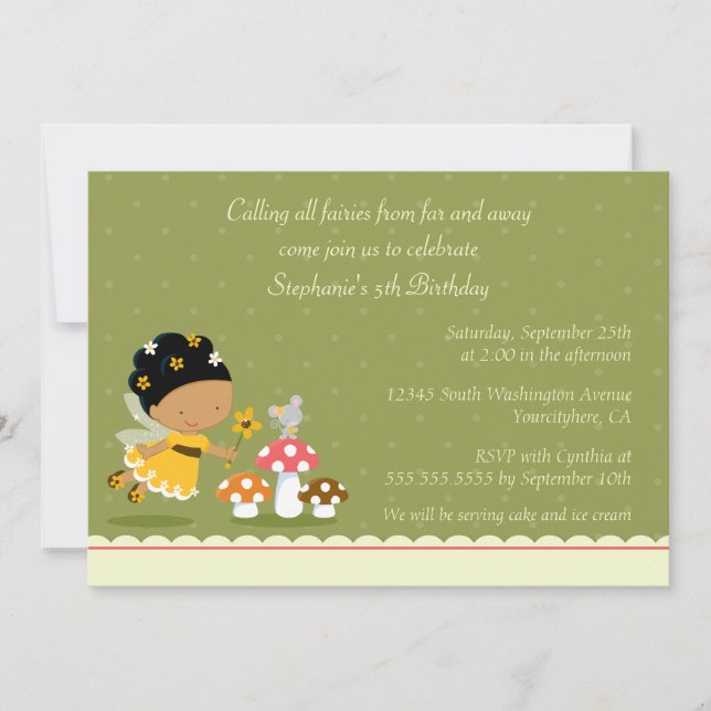 Roligt gullig saga födelsedagsfest inbjudan (Framsida)