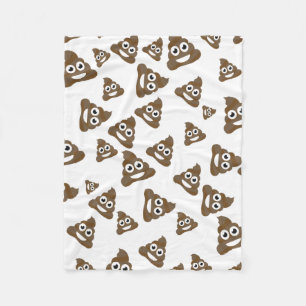 Roligt gulligt PoopEmoji mönster Fleecefilt