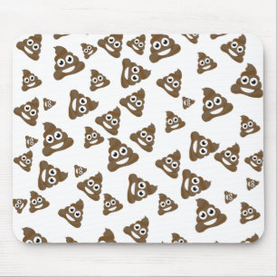 Roligt gulligt PoopEmoji mönster Musmatta