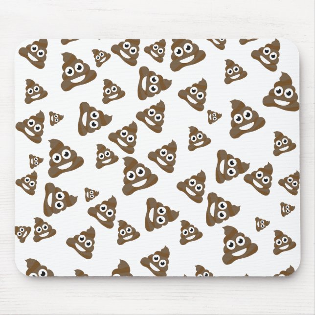 Roligt gulligt PoopEmoji mönster Musmatta (Framsidan)