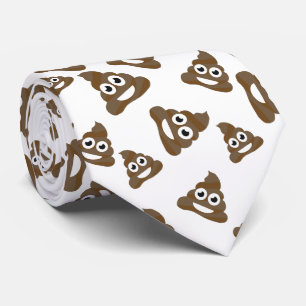 Roligt gulligt PoopEmoji mönster Slips