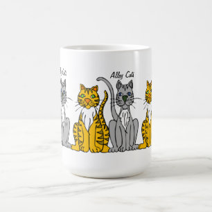 Roligt gulligt ror av tecknadstrykarkatter kaffemugg