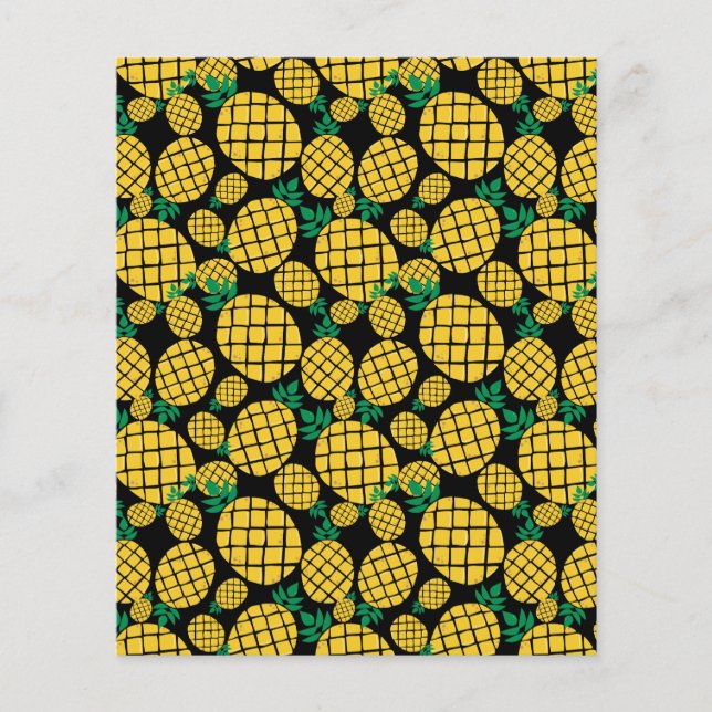 Roligt Gult Ananas Tropisk frukt Mönster (Framsida)