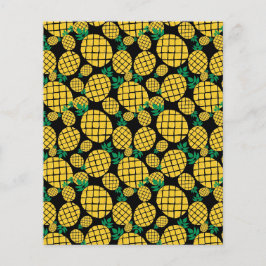 Roligt Gult Ananas Tropisk frukt Mönster