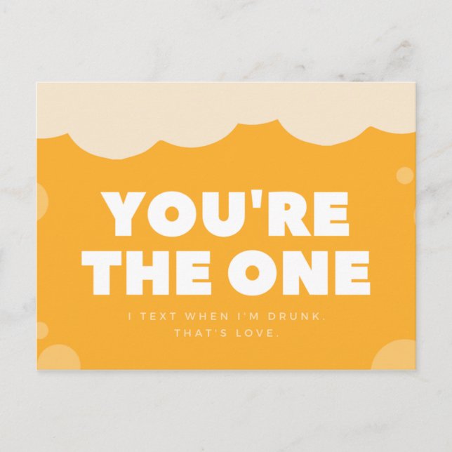 Roligt Gult Berusad Vykort (Framsida)