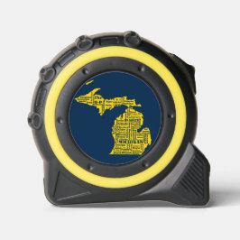 Roligt Gult och marinblå staten Michiganstäderna