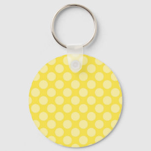 Roligt Gult Polka dots om Gult-gåvor Nyckelring