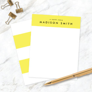 Roligt Gult Rand Modern Stationery Note-kort Inbjudningar