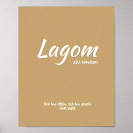 Roligt Gult Svenska Lagom Definition Poster