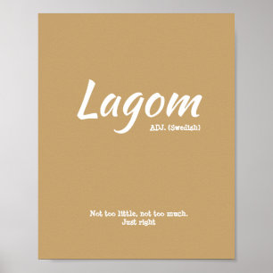 Roligt Gult Svenska Lagom Definition Poster